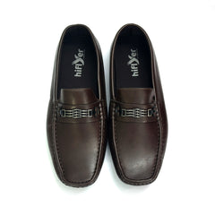 27011-Coffee Genuine Leather Comfortable Loafer Leather Shoes Men Footwear