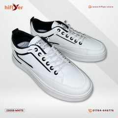 23058 White Cross Border All Season Modern light weight Sneakers For Men