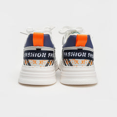 24012 White & Blue Men's Stylish Breathable, Trendy Casual Sports, Skateboard Shoes