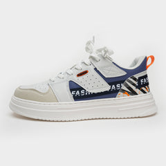 24012 White & Blue Men's Stylish Breathable, Trendy Casual Sports, Skateboard Shoes