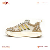 24051 Brown Graphical designs all seasons sneaker for men