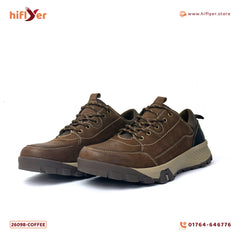 26098-Coffee Premium causal shoes For Men