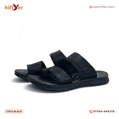 27012-Black Premium High-Quality Men's sandal
