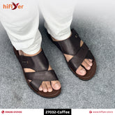 27032-Coffee Premium High-Quality With Belt Men's sandal