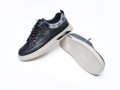 23030 Black Cross Border All Season New Men's Shoes Low -Top Leather Men's Casual Korean Trendy Sneakers