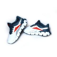 23063 White Cross Border All Season New Flying Woven Breathable Sports Shoes