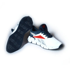 23063 White Cross Border All Season New Flying Woven Breathable Sports Shoes