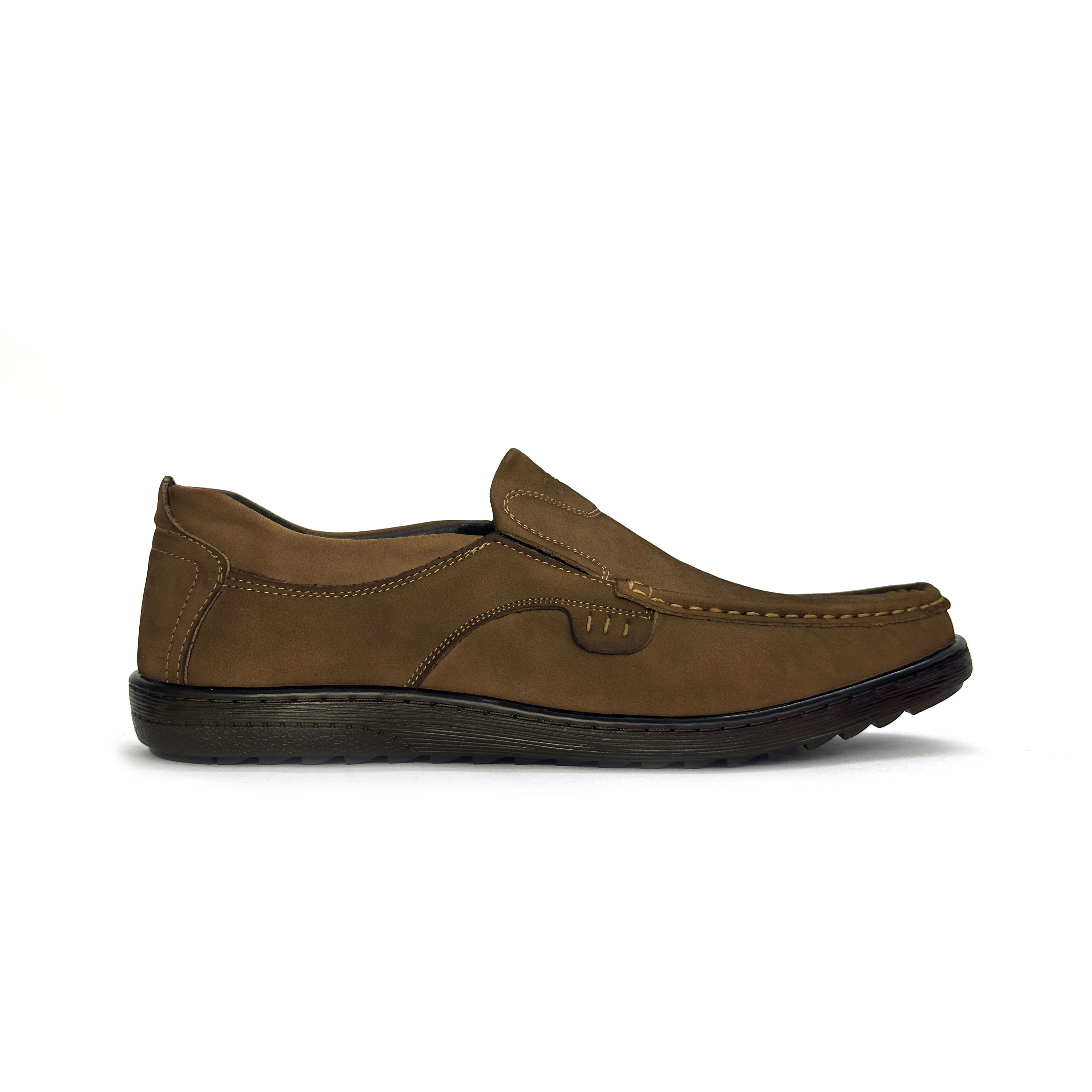 26054-Coffee Premium Leather Slip-on Lightweight Casual Loafers