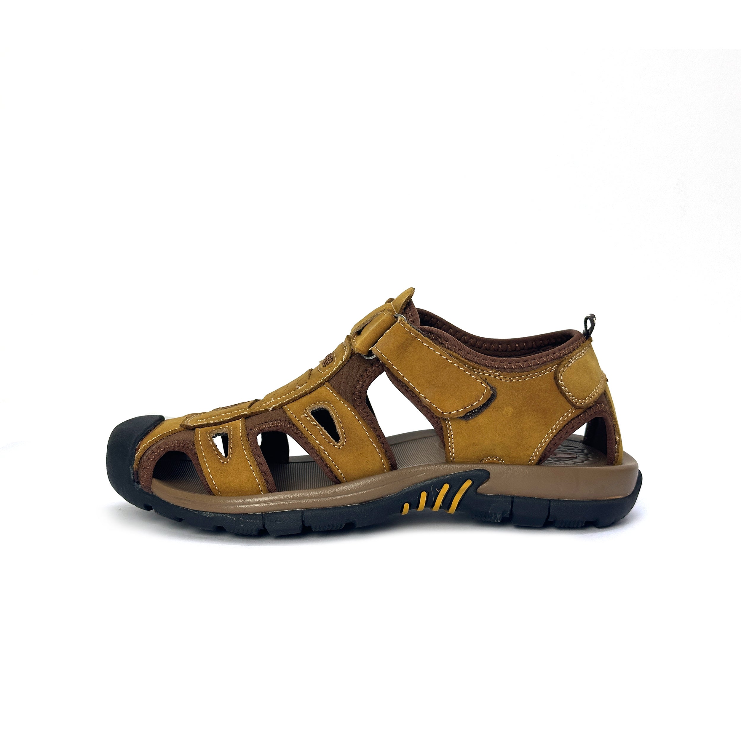 27025-Camel Premium High-Quality With Belt Men's sandal