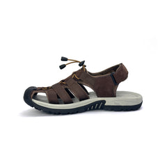 27034-Coffee Premium with belt High-Quality Men's sandal