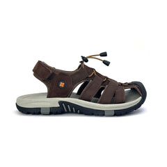 27034-Coffee Premium with belt High-Quality Men's sandal