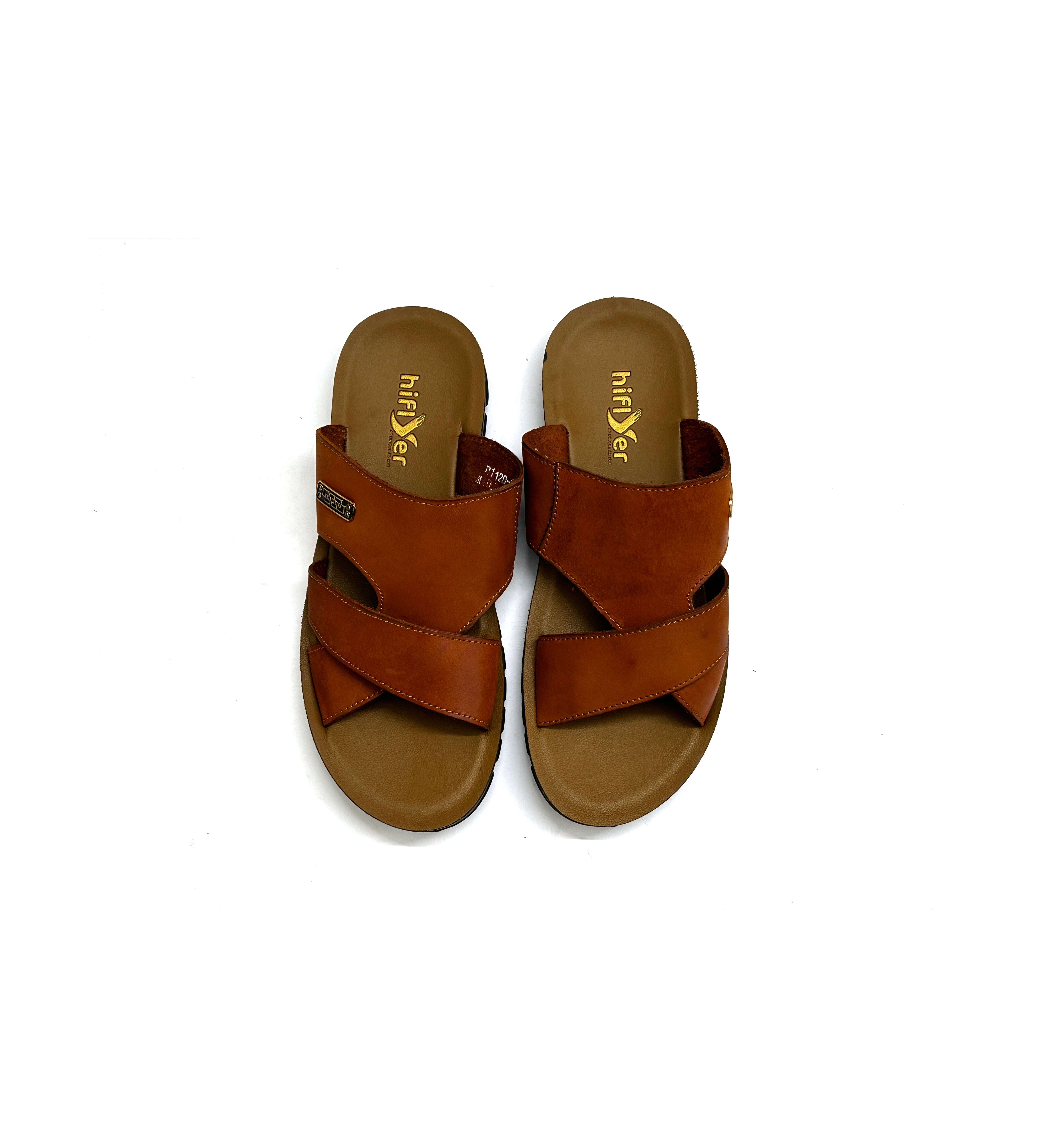 27018-Camel Genuine Cow Leather Premium New High Quality Men's sandals