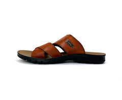 27018-Camel Genuine Cow Leather Premium New High Quality Men's sandals