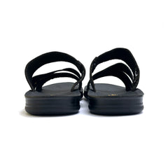 27016-Black Genuine Cow Leather Premium New High-Quality Men's sandals