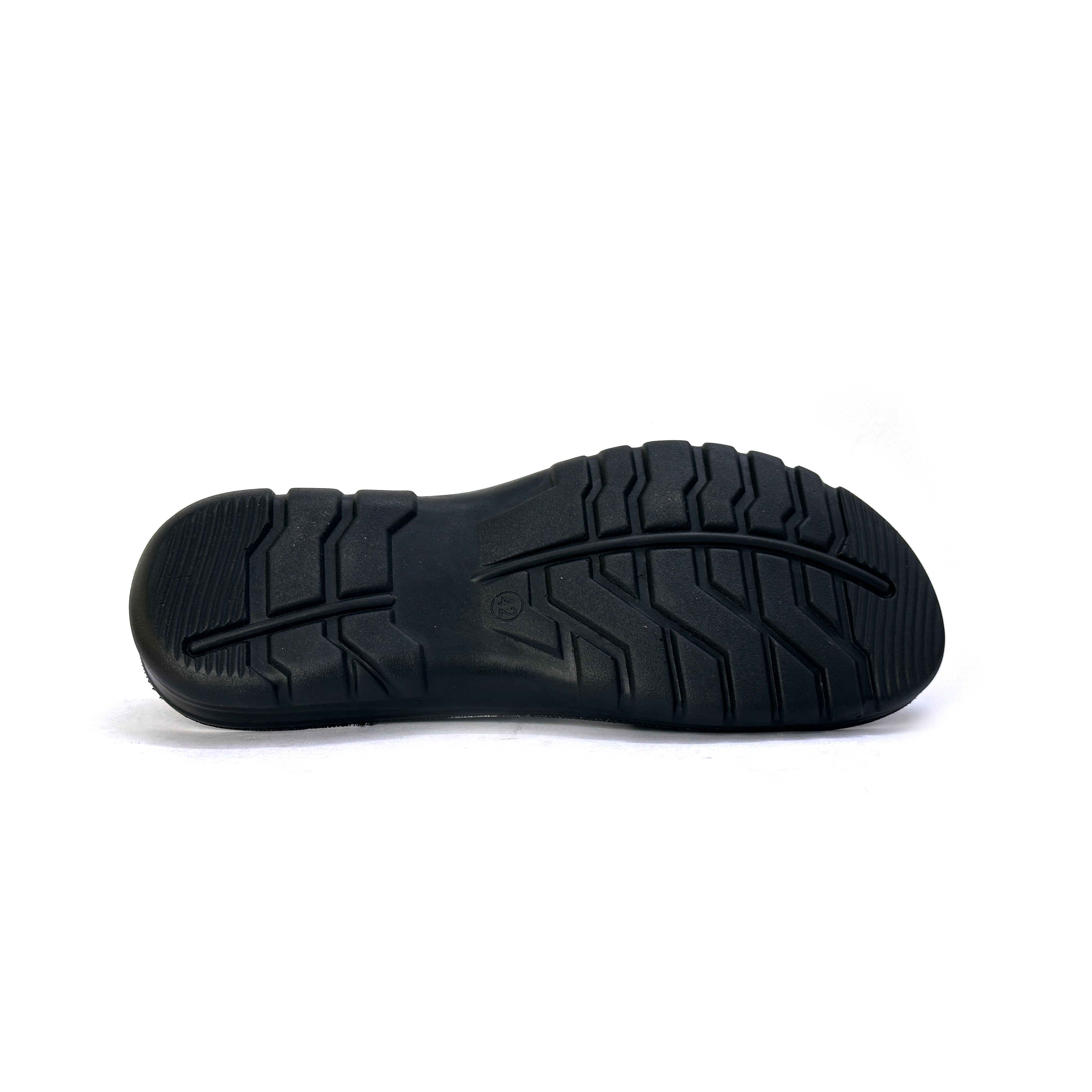 27016-Black Genuine Cow Leather Premium New High-Quality Men's sandals