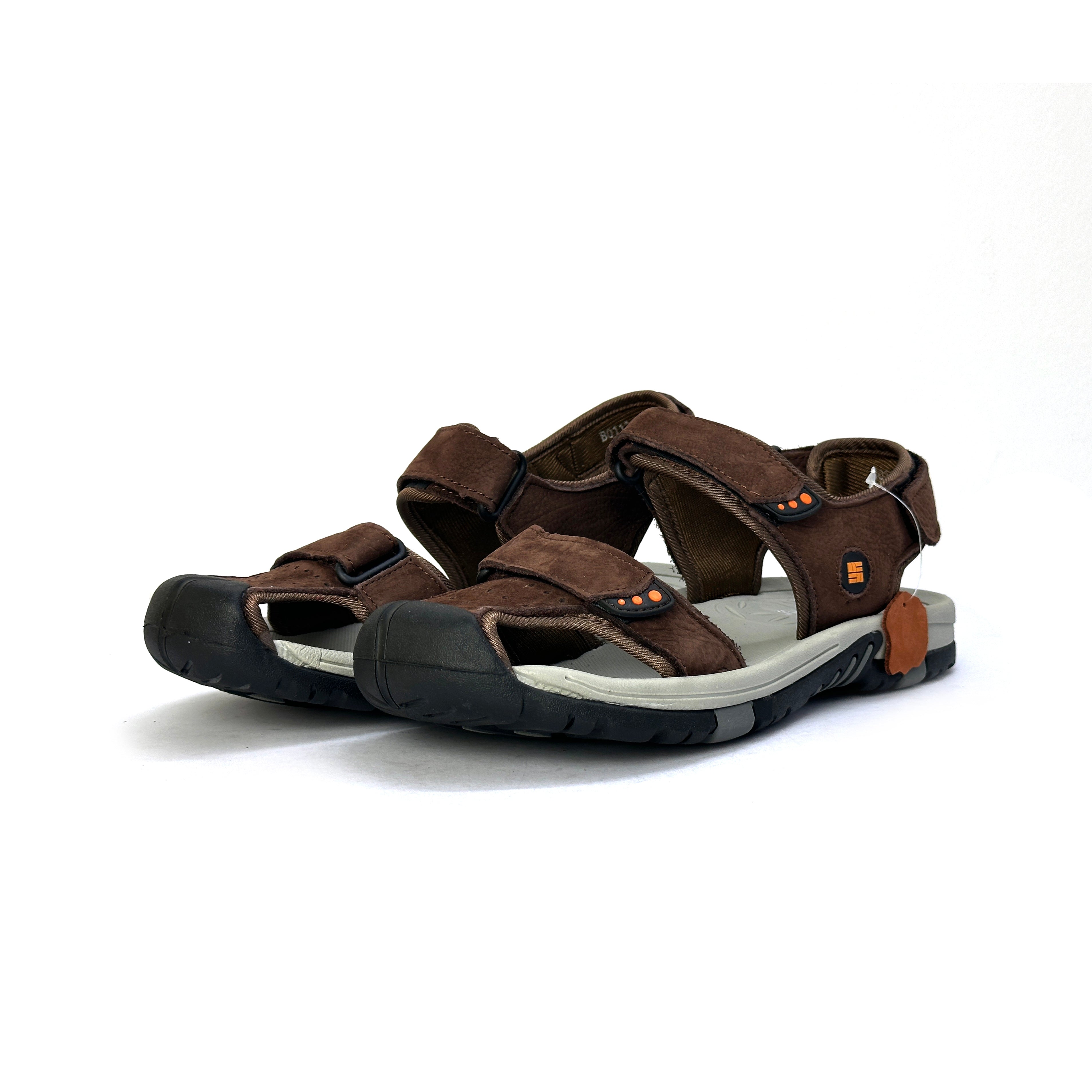 27024-Coffee Premium with belt High-Quality Men's sandal