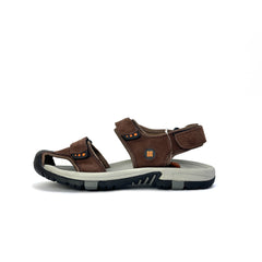 27024-Coffee Premium with belt High-Quality Men's sandal