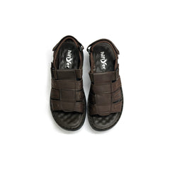 26086-Coffee Genuine Cow Leather Premium New High-Quality Men's sandals