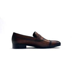 26051-Coffee Premium Party Shoes For Men