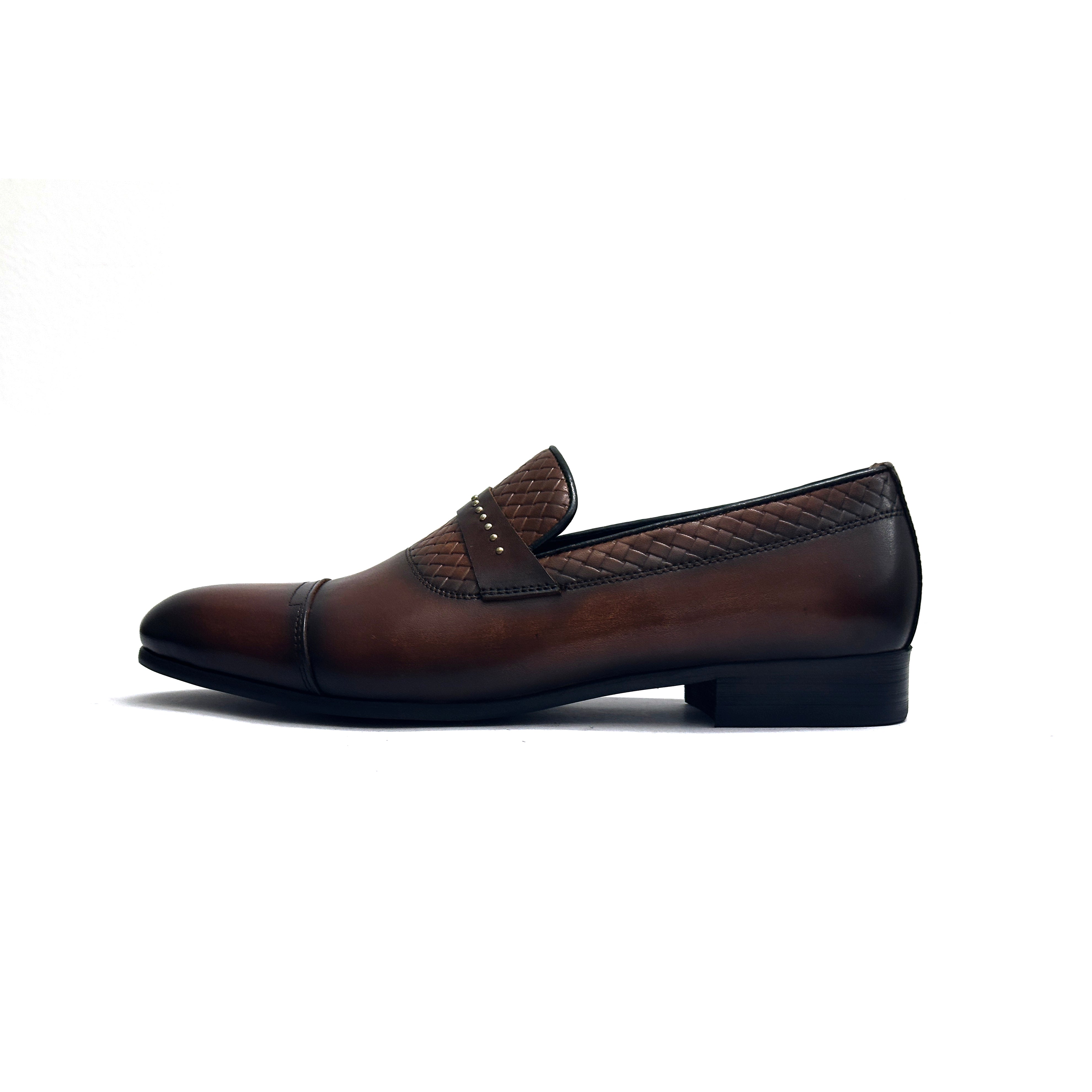 26051-Coffee Premium Party Shoes For Men