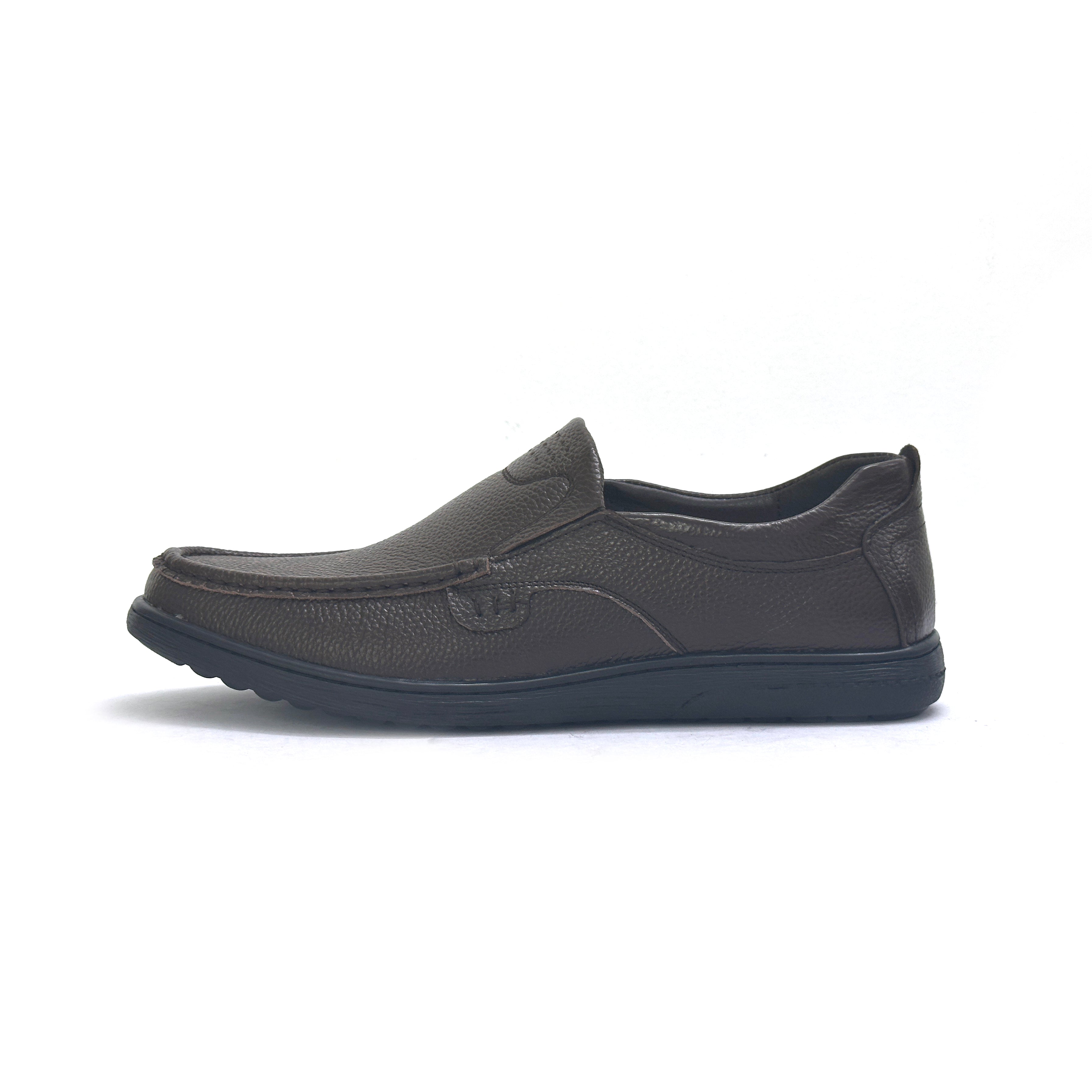 26048-coffee Premium Leather Slip-on Lightweight Casual Loafers