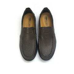 26048-coffee Premium Leather Slip-on Lightweight Casual Loafers