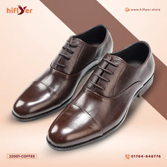 Formal Oxford Genuine Cow Leather Premium shoes For Men - 22001 Coffee