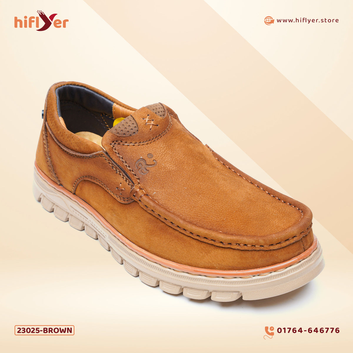 23025 Brown Cross Border real leather men's trend leisure wear Casual Shoe wear