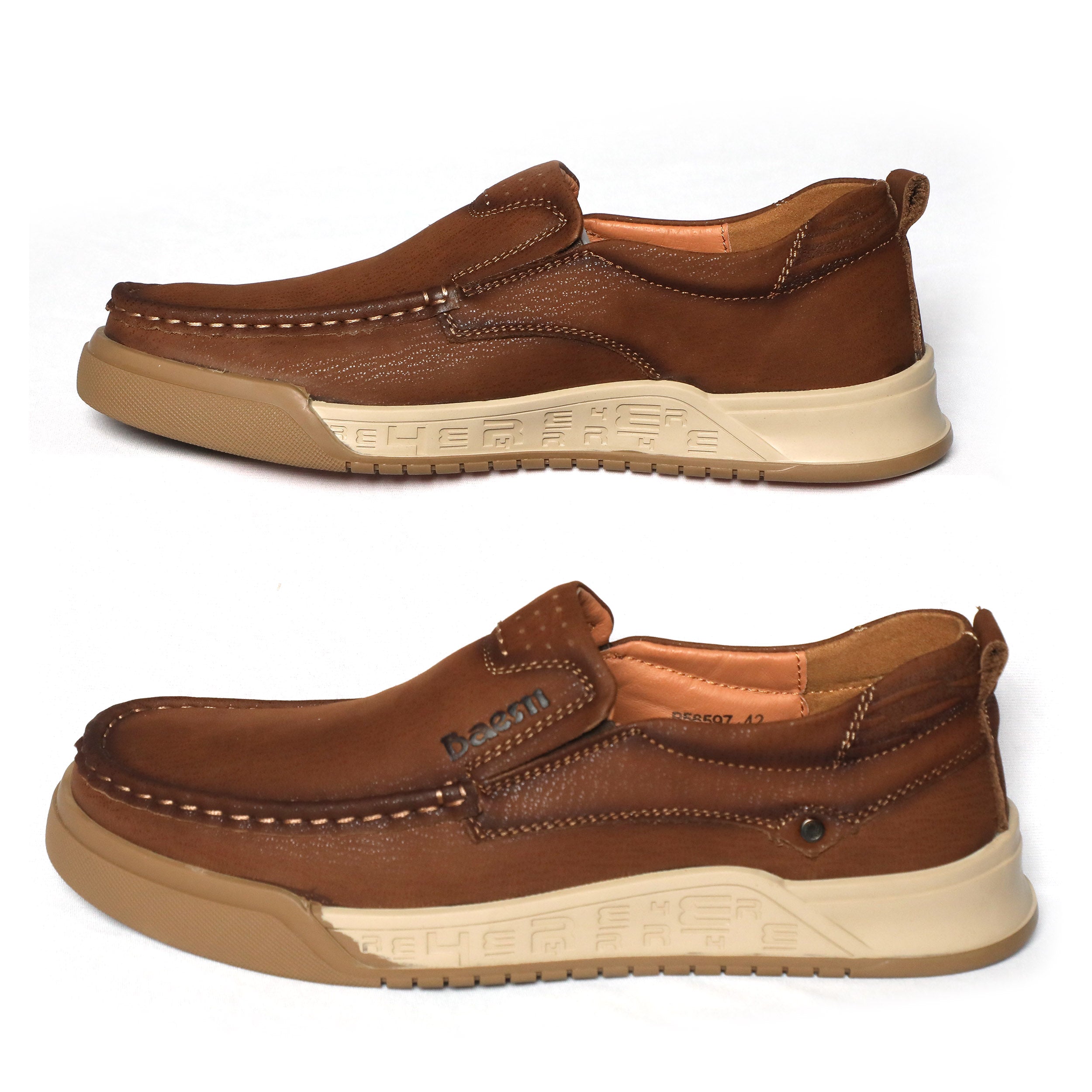 23077 Brown More Comfortable breathable non-slip footwear for leisure soft sole Mans Shoe