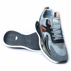 23085 Grey Light Weight Bounce Sole Comfort Sneakers For Men