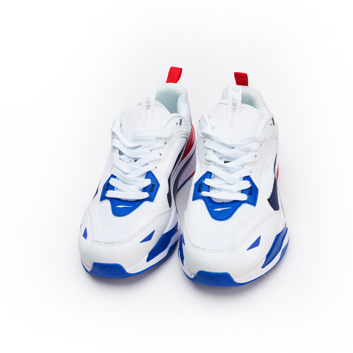 23097 White & Blue Sneaker Motorsport, Zenonspeed, White High Risk Red Dazzle Blue