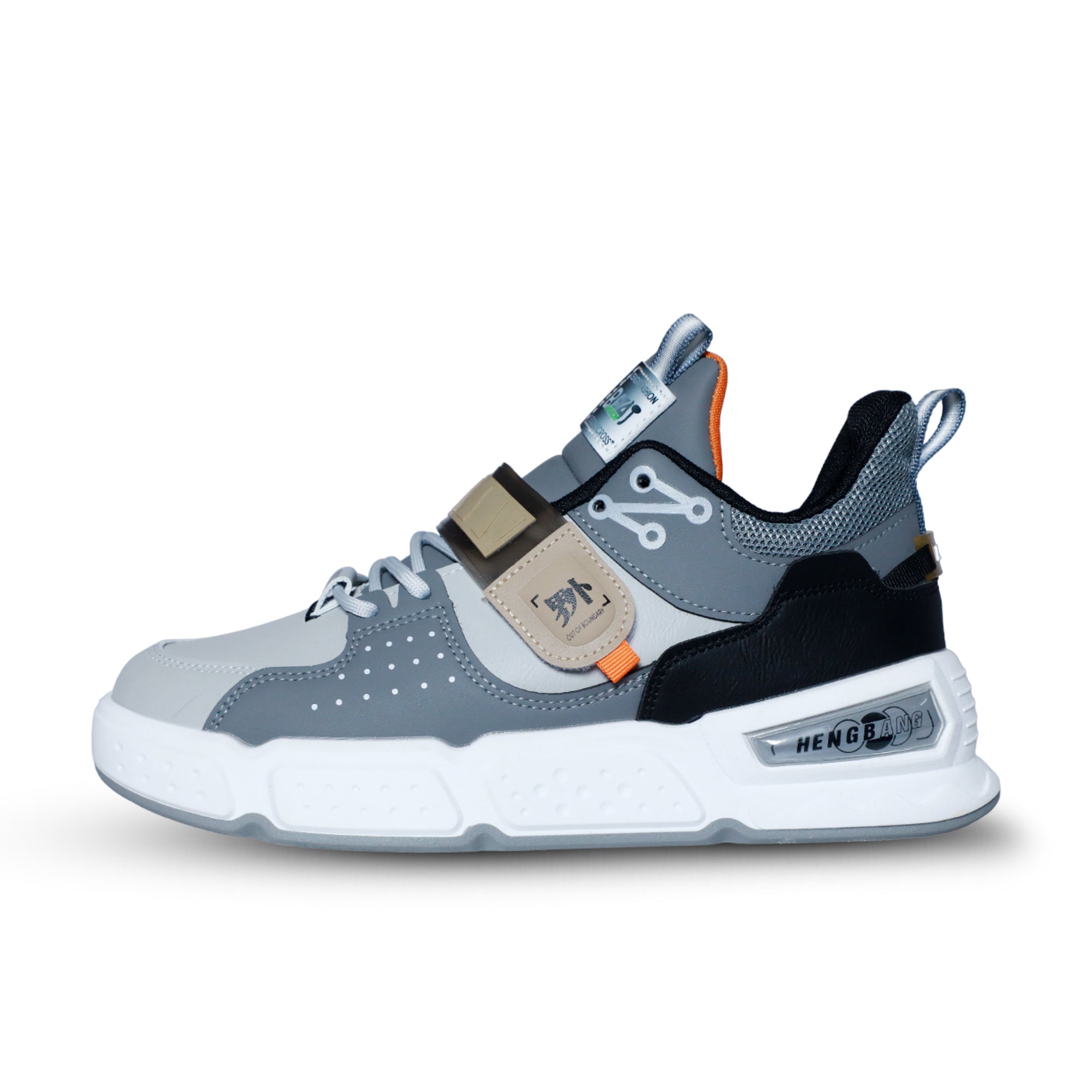 24002 Grey Sneaker & Sports, Shoes Men Sneakers Mesh Lace Up Mixed Colors Shoes Men Casual Shoes