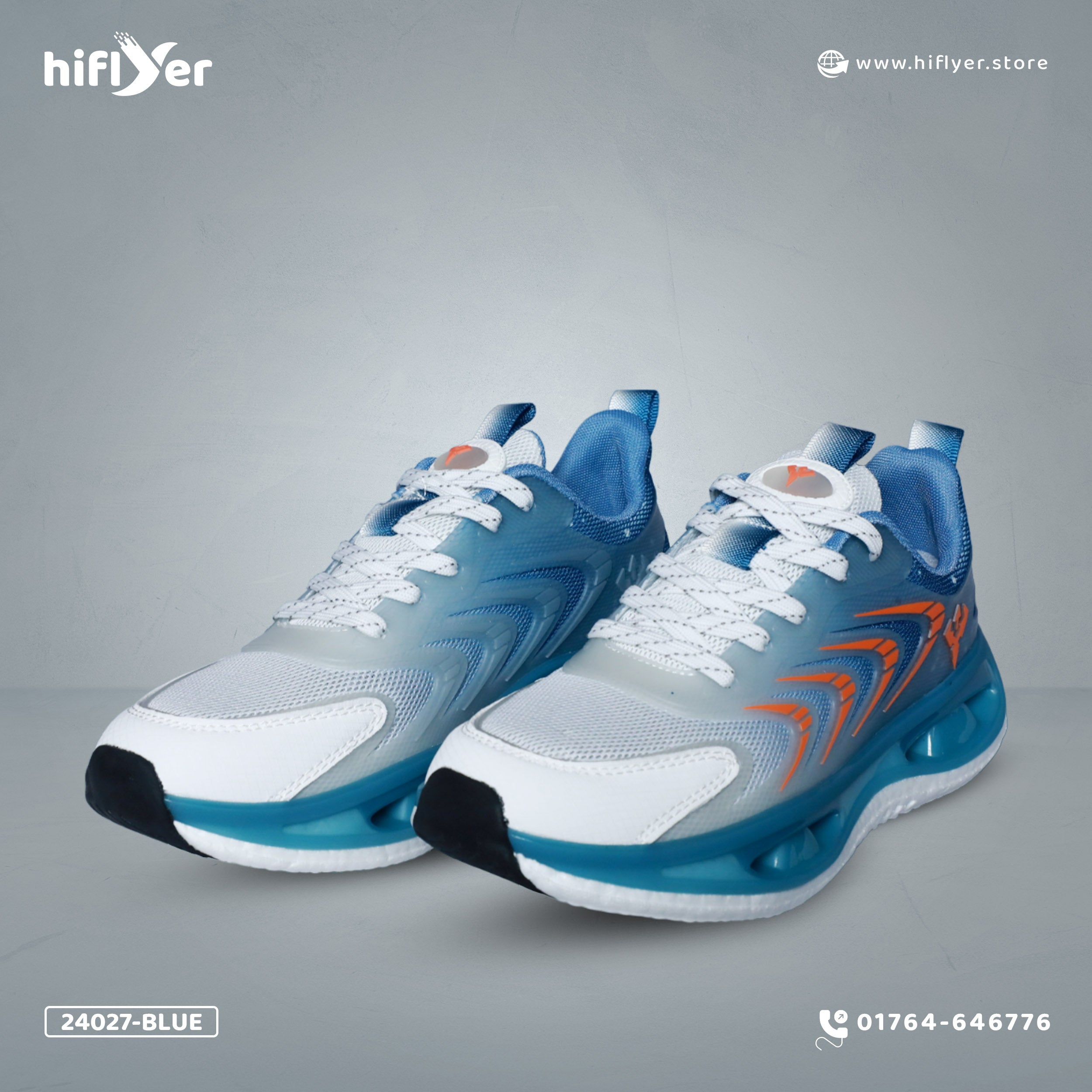 24027 Blue Running Sneakers Shoes For men