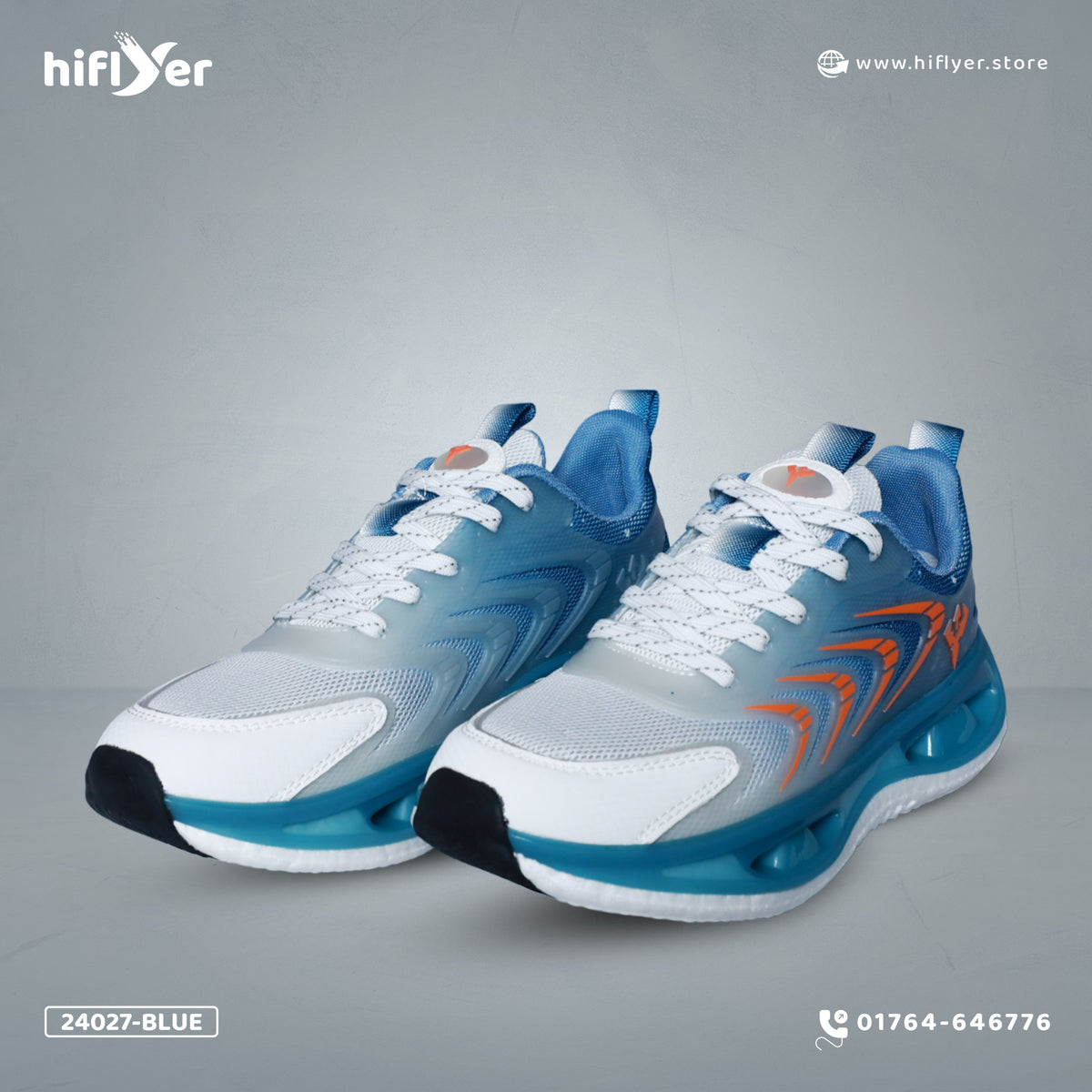 24027 Blue Running Sneakers Shoes For men