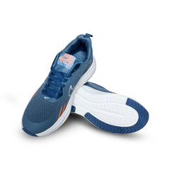 24041 White Blue Sneakers Shoes for men