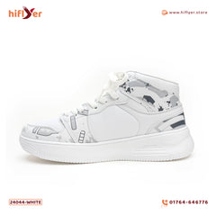 24044 White High neck all seasons sneaker for men