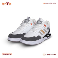 24048 White Sneakers, Sports, Stylish Shoes for Men