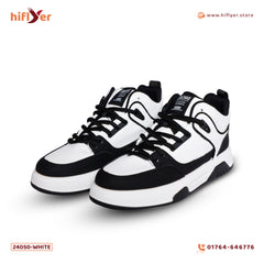 24050 White & Black Sneakers, Sports, Stylish Shoes for Men