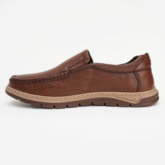 24073 Brown More Comfortable breathable non-slip footwear for leisure soft sole Mens Shoe