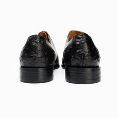 25020-Coffee GENUINE COW LEATHER ALLILUX LEATHER POINTED-TOE ALLIGATOR PATTERN DRESS SHOES Formal Shoes