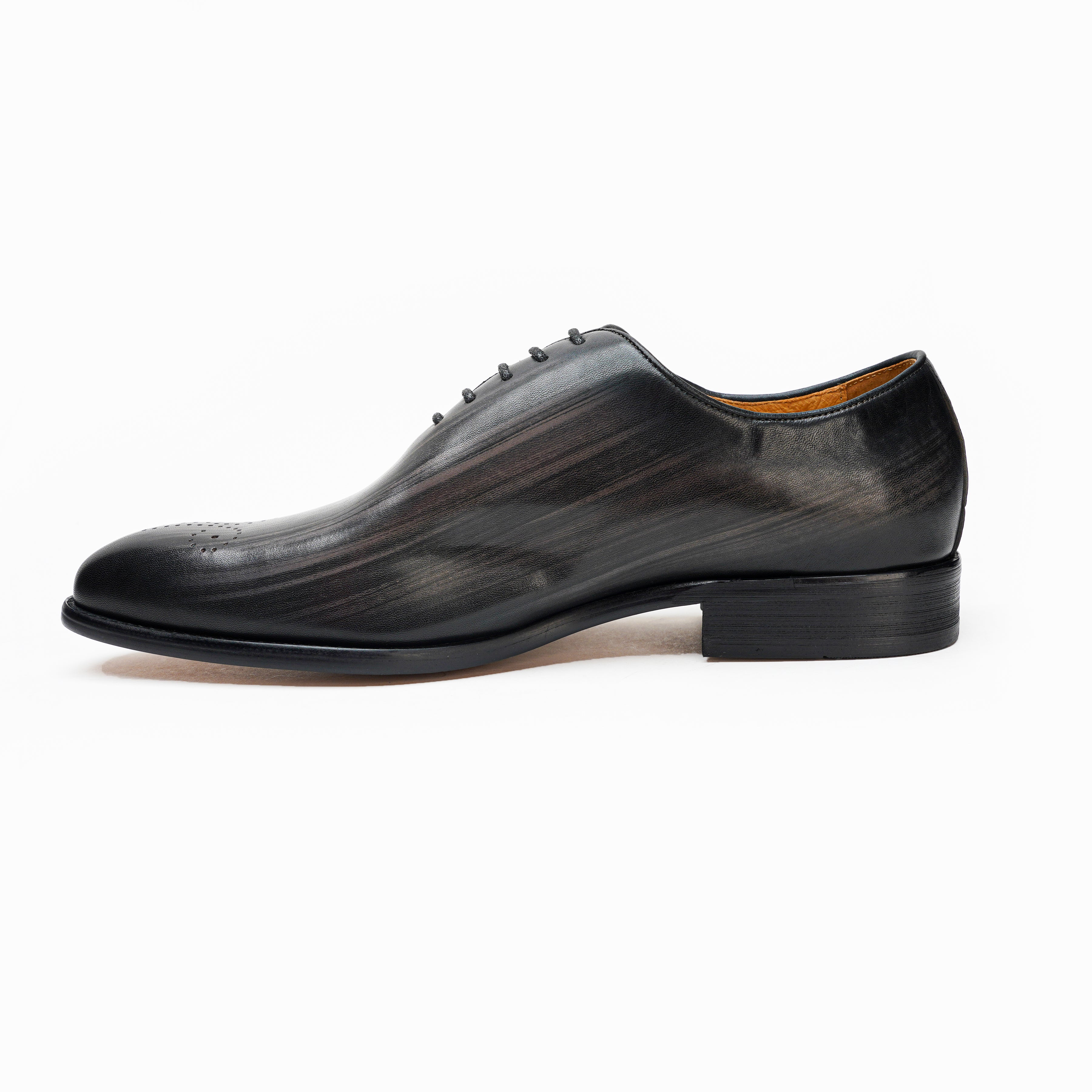 25026-Black Formal Genuine Cow leather Alligators with TPR Welted Sole Monk Strap For Men