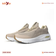 25081-Beige Lightweight Running Comfortable Sneaker