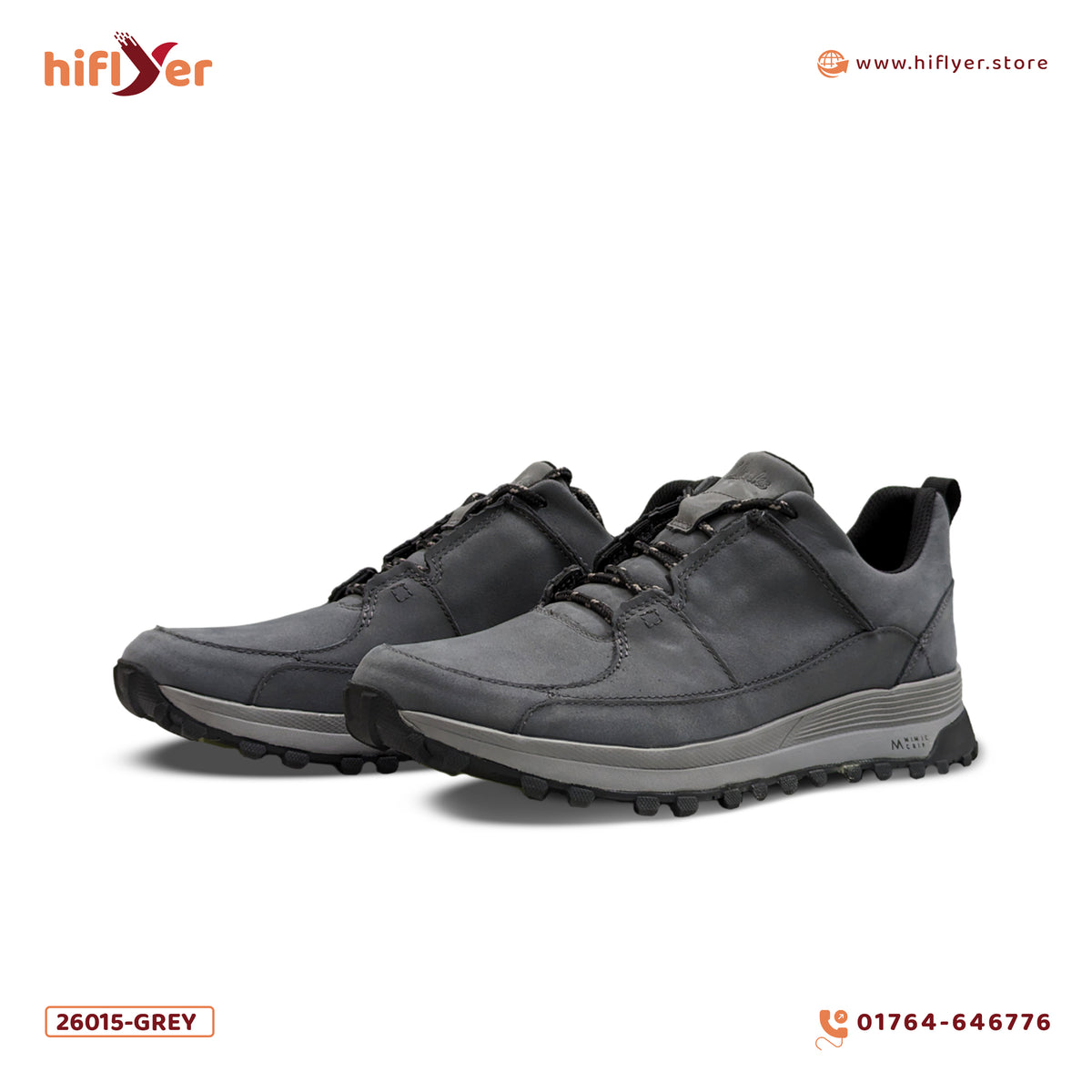 26015-Grey Comfortable breathable non-slip footwear soft sole Casual Shoes for men