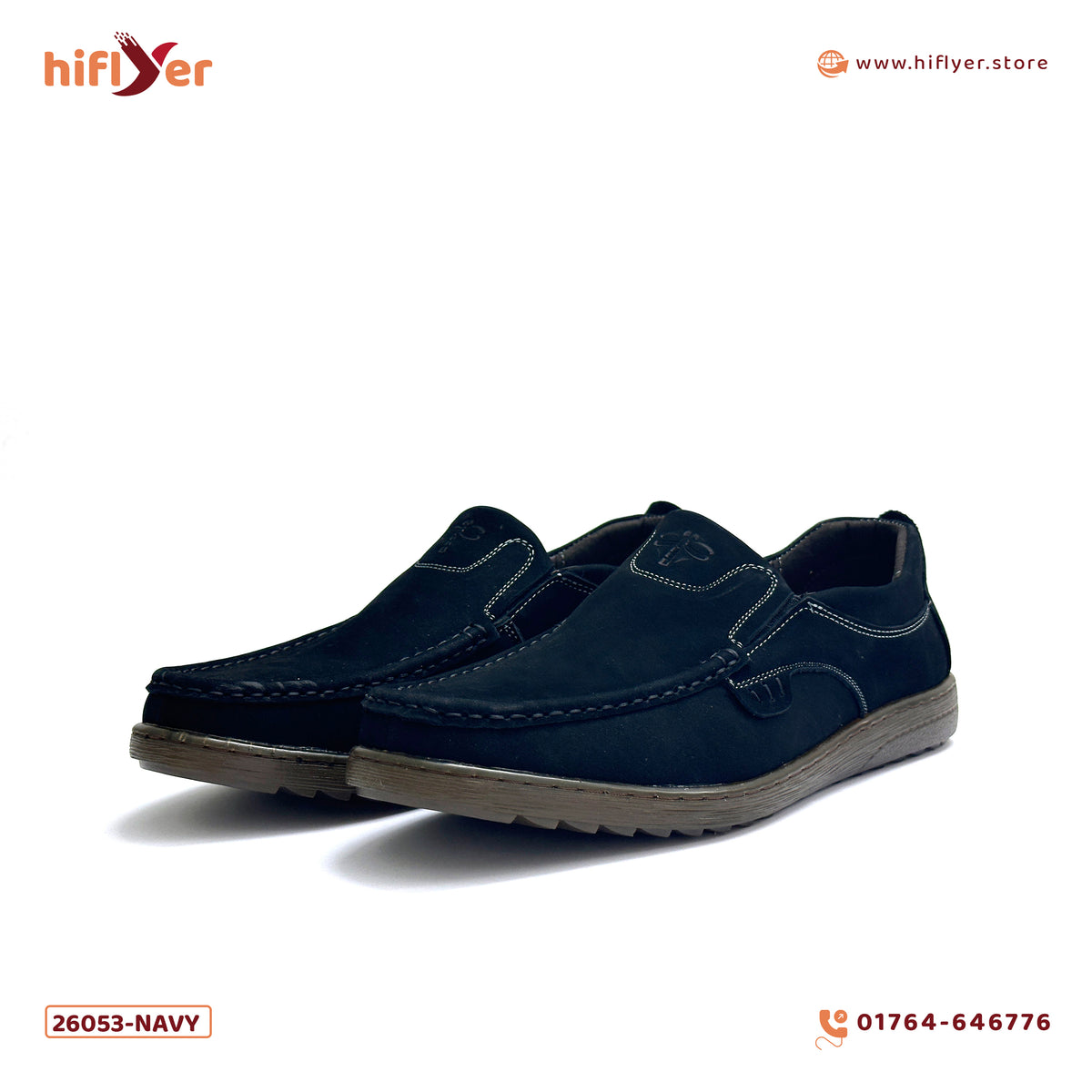 26053-navy Premium Casual Shoes for men