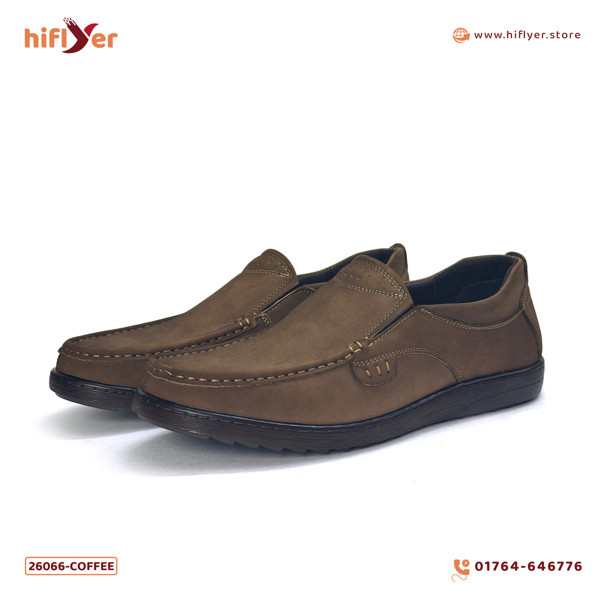 26066-Coffee Premium Casual Shoes for men