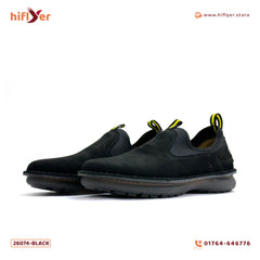 26074-Black Genuine leather breathable non-slip footwear soft sole Casual Shoes for men