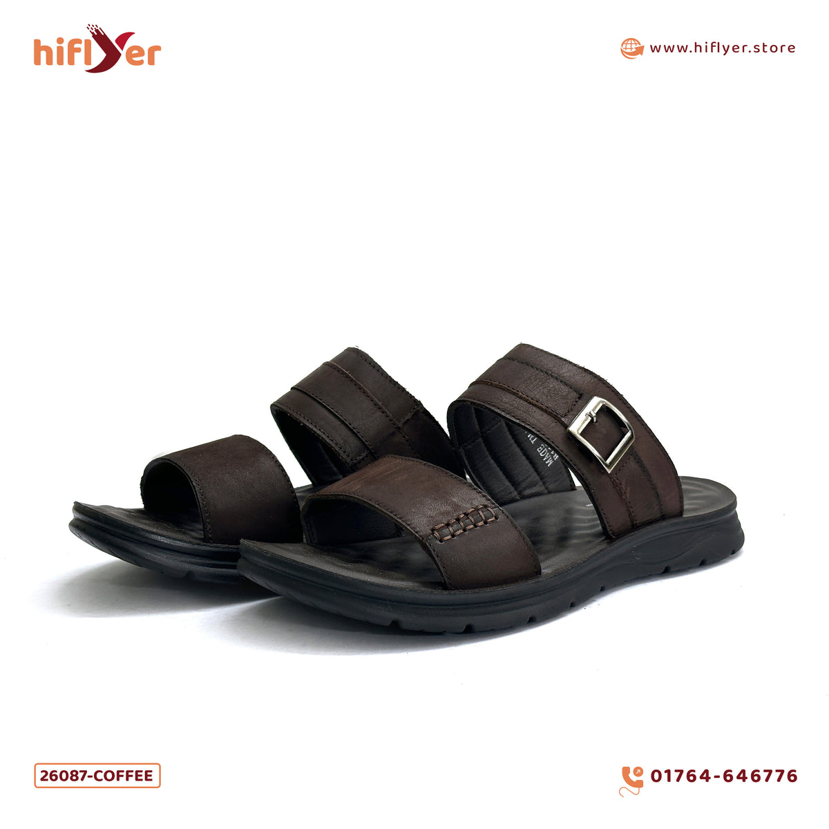 26087-Coffee Premium High-Quality Men's sandal