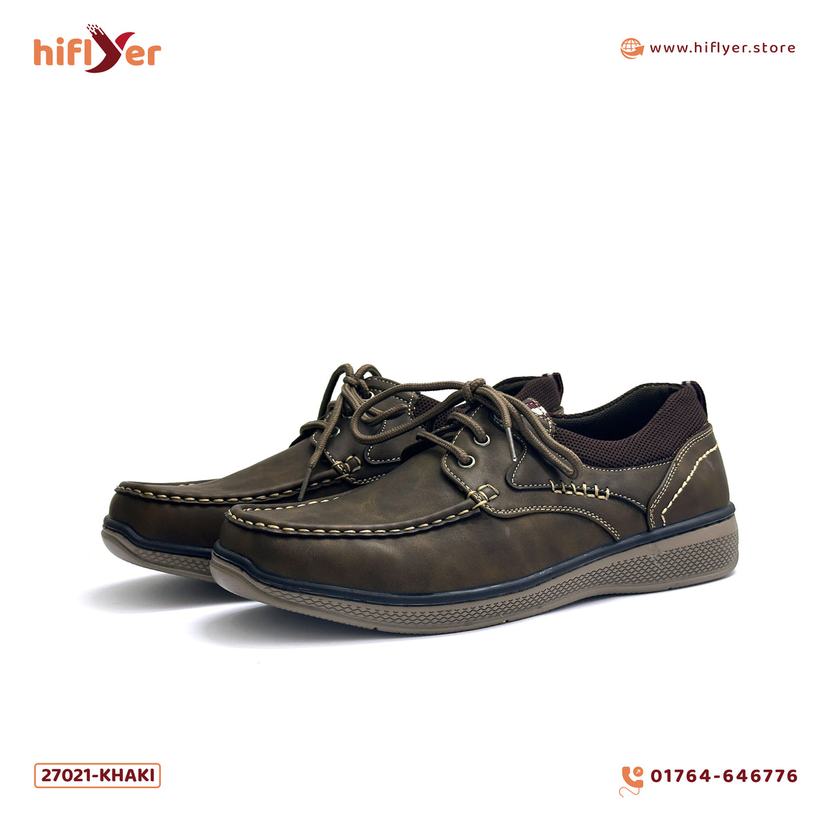 27021-khaki Premium causal shoes For Men