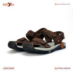 27024-Coffee Premium with belt High-Quality Men's sandal