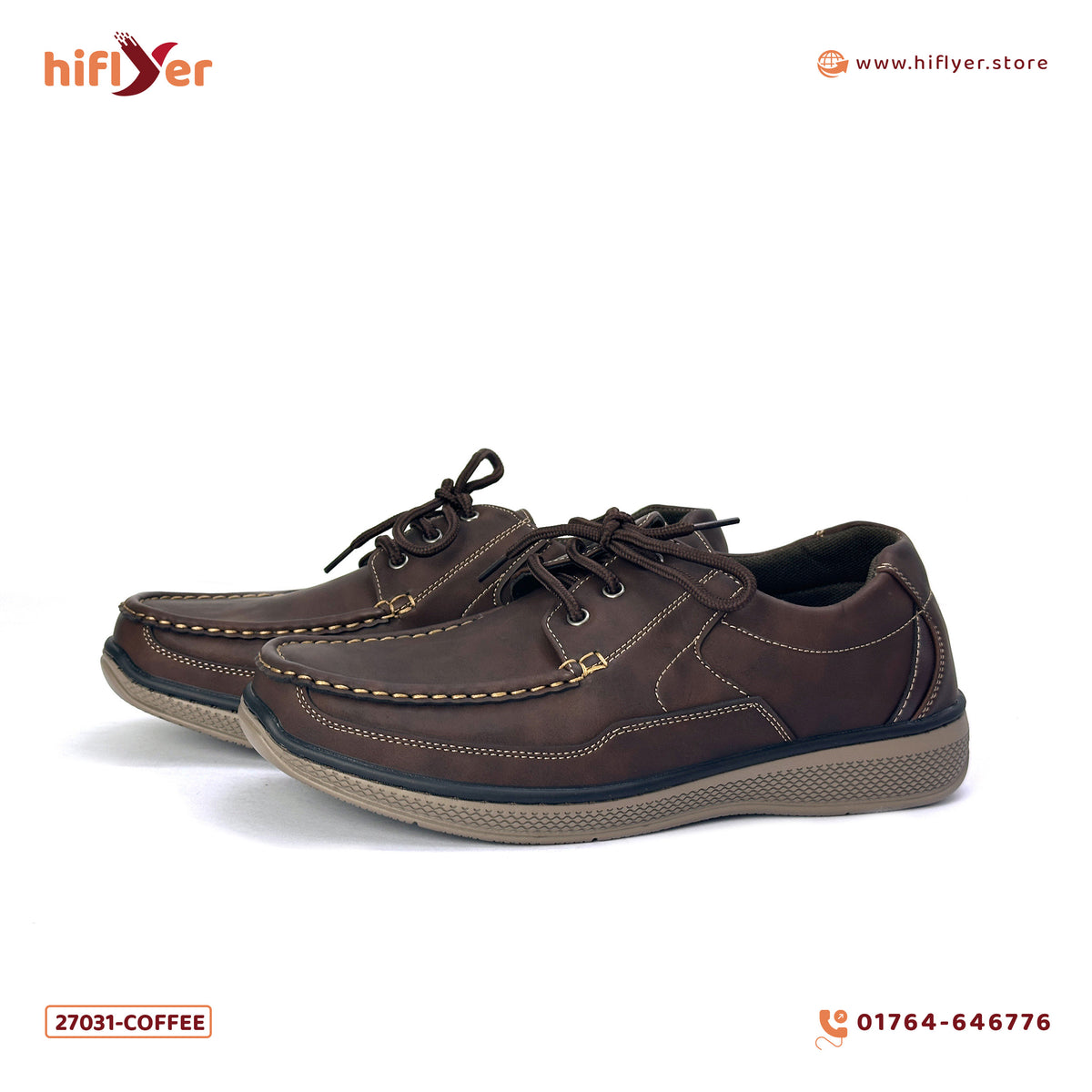 27031-Coffee Premium causal shoes For Men